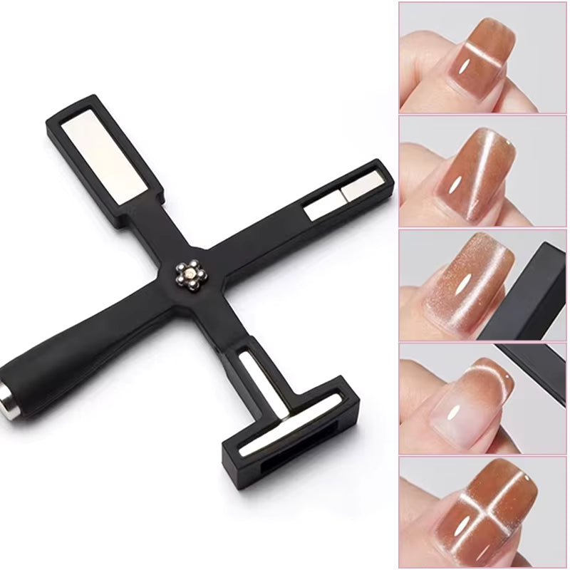 5 in 1 Nail Art Magnet Stick with Sleeve Cat Magnetic Gel for Nail Gel Polish Line Strip Multi-Function Magnet Board Nail Tool