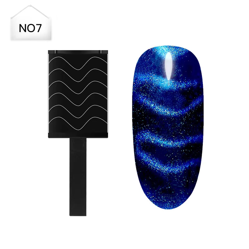 5 in 1 Nail Art Magnet Stick with Sleeve Cat Magnetic Gel for Nail Gel Polish Line Strip Multi-Function Magnet Board Nail Tool