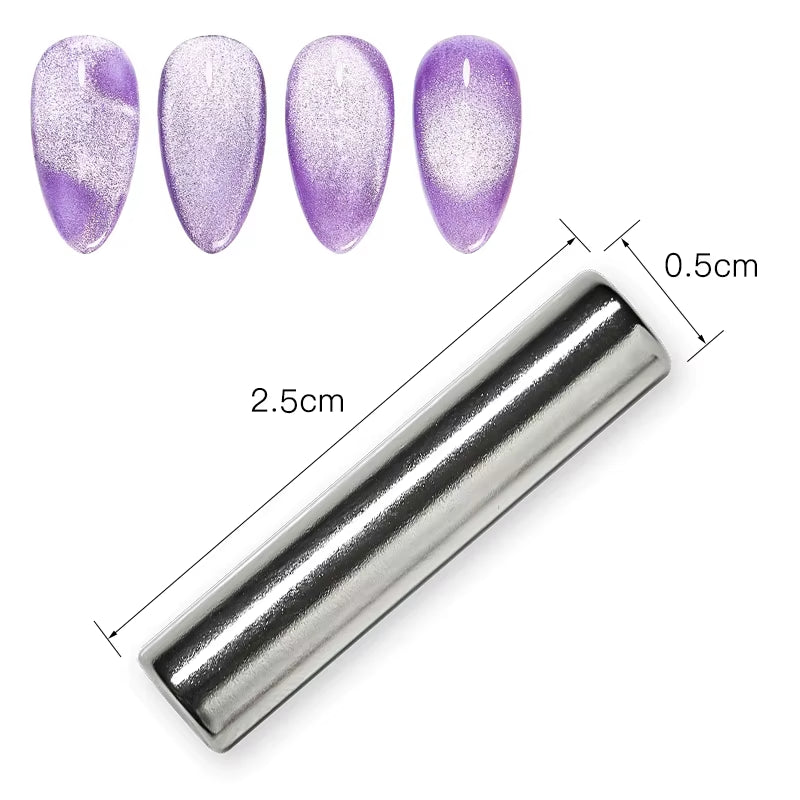 5 in 1 Nail Art Magnet Stick with Sleeve Cat Magnetic Gel for Nail Gel Polish Line Strip Multi-Function Magnet Board Nail Tool