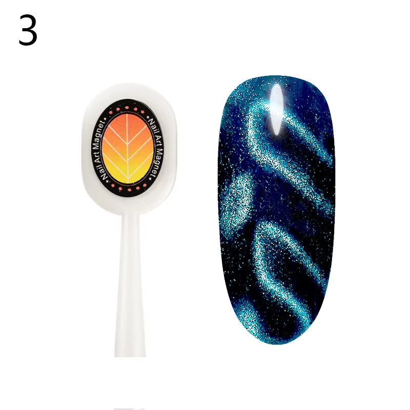 5 in 1 Nail Art Magnet Stick with Sleeve Cat Magnetic Gel for Nail Gel Polish Line Strip Multi-Function Magnet Board Nail Tool