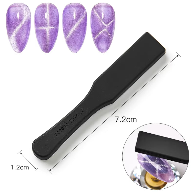 5 in 1 Nail Art Magnet Stick with Sleeve Cat Magnetic Gel for Nail Gel Polish Line Strip Multi-Function Magnet Board Nail Tool