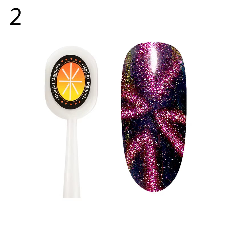 5 in 1 Nail Art Magnet Stick with Sleeve Cat Magnetic Gel for Nail Gel Polish Line Strip Multi-Function Magnet Board Nail Tool