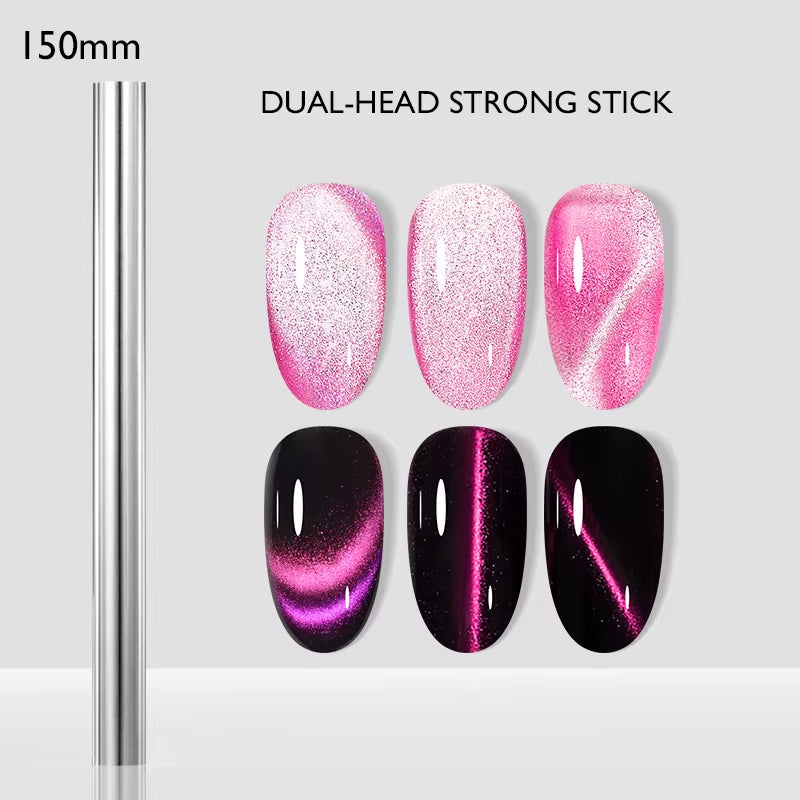 5 in 1 Nail Art Magnet Stick with Sleeve Cat Magnetic Gel for Nail Gel Polish Line Strip Multi-Function Magnet Board Nail Tool